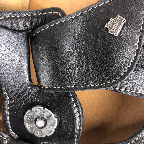 FINN COMFORT Pattaya Black Leather Sandals Sz 42EU / M 9-9.5 / W 11-11.5 - Picture 9 of 13
